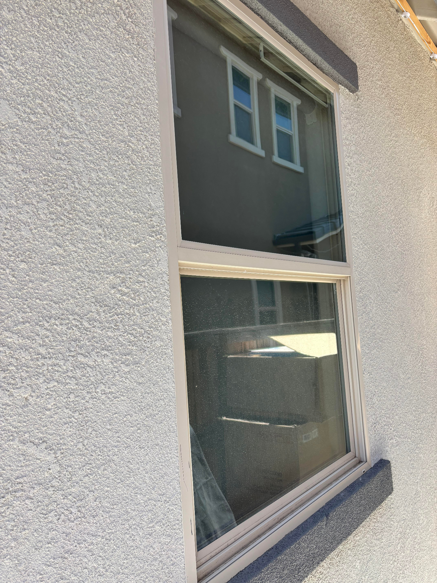 Residential windows before cleaning - showing spots and dirt