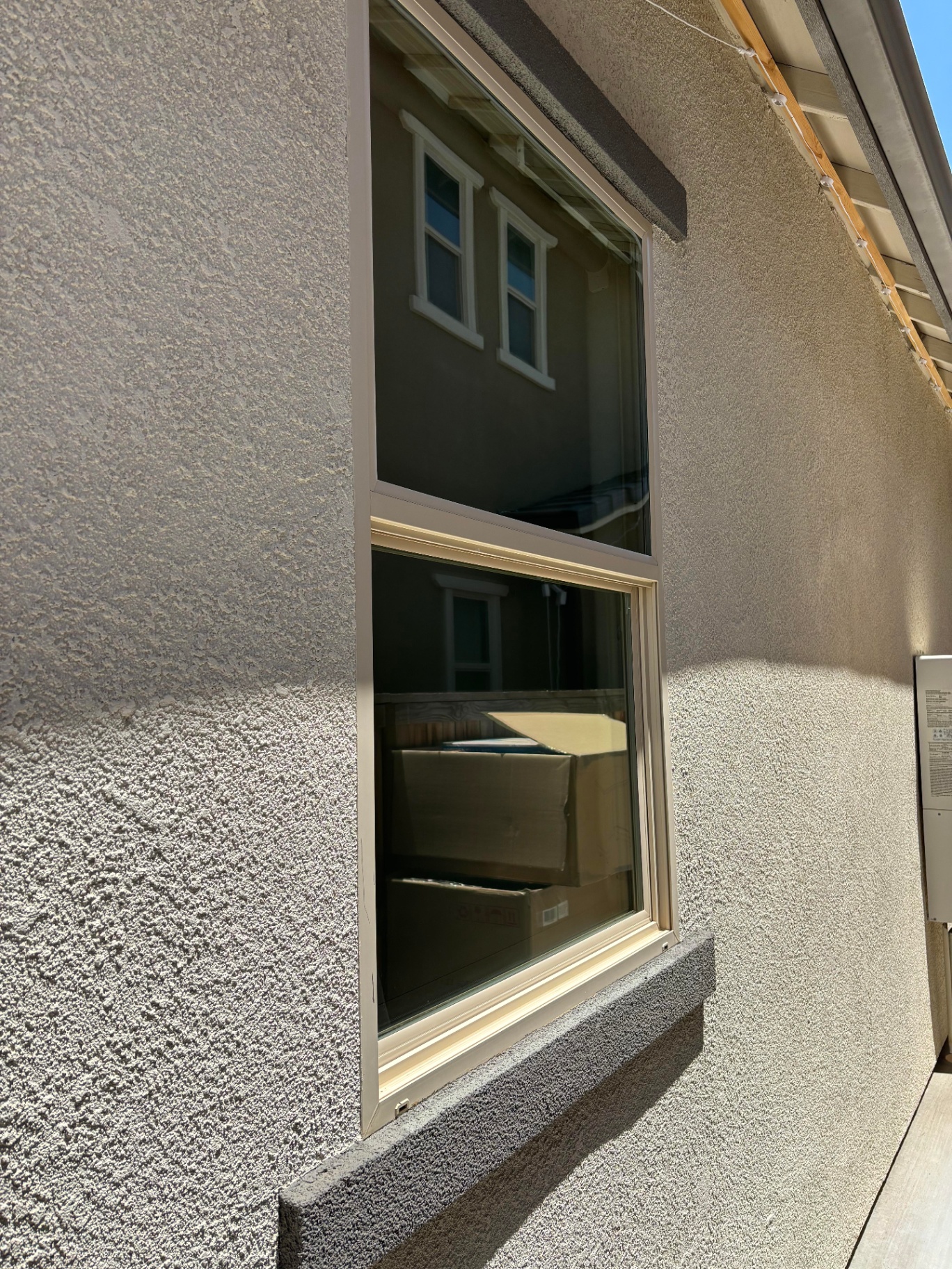 Clean residential windows after professional cleaning service