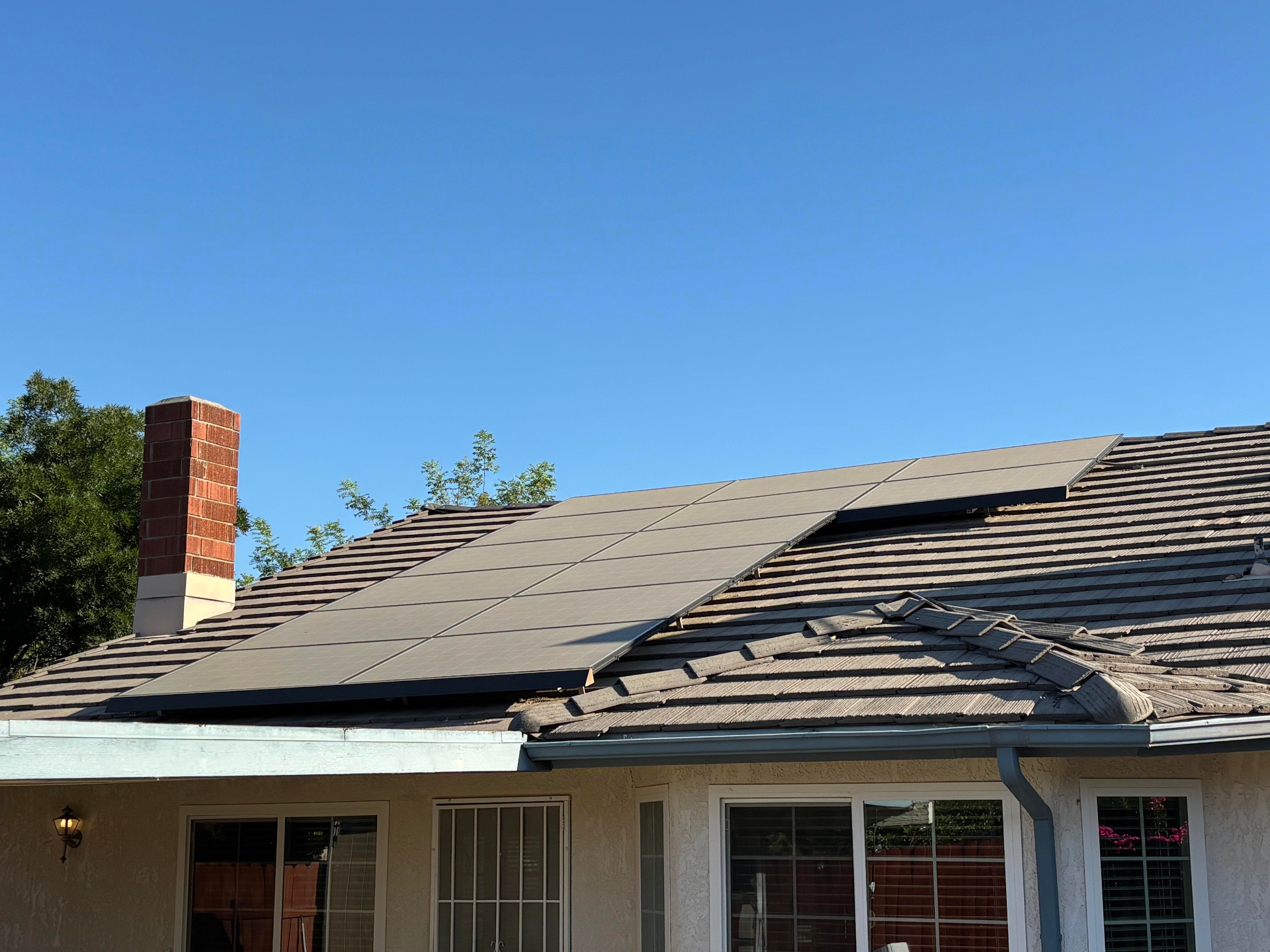 Solar roof before installation - old roof condition