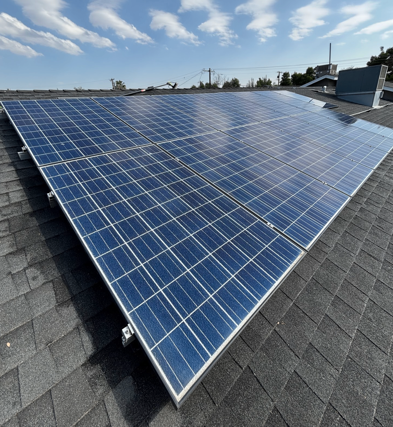 Crystal clear solar panel installation